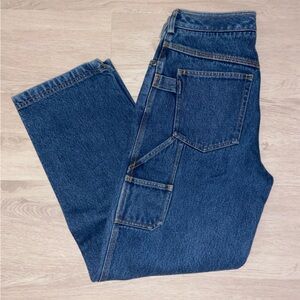 Duluth Trading Co Relaxed Fit Cargo/Carpenter Blue Jeans